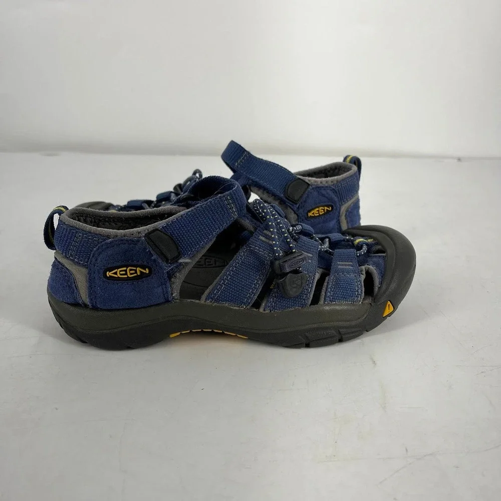 Keen Newport‎ H2 Kids Blue Yellow Waterproof Sport Sandals Size 2 US 34 EU